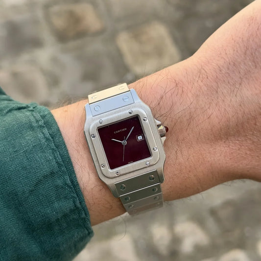 Cartier Santos 2960 Burgundy