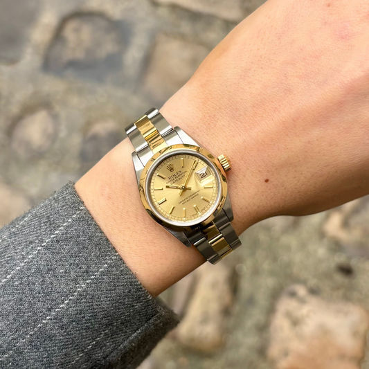 Rolex lady Datejust or et acier
